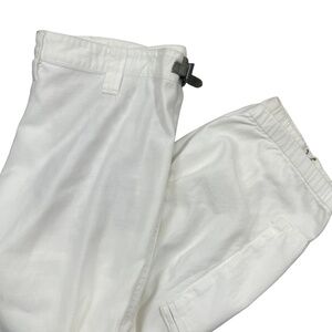 Babakul Large‎ White Button Fly Pants Zippered Pockets Joggers